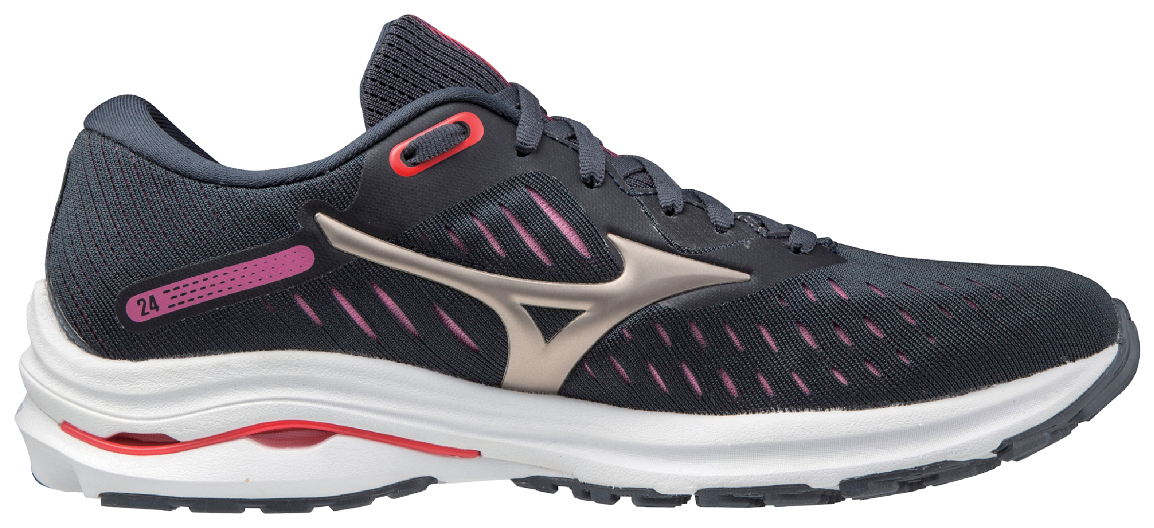 Mizuno Wave Rider 24 dame Ink/rosa str 